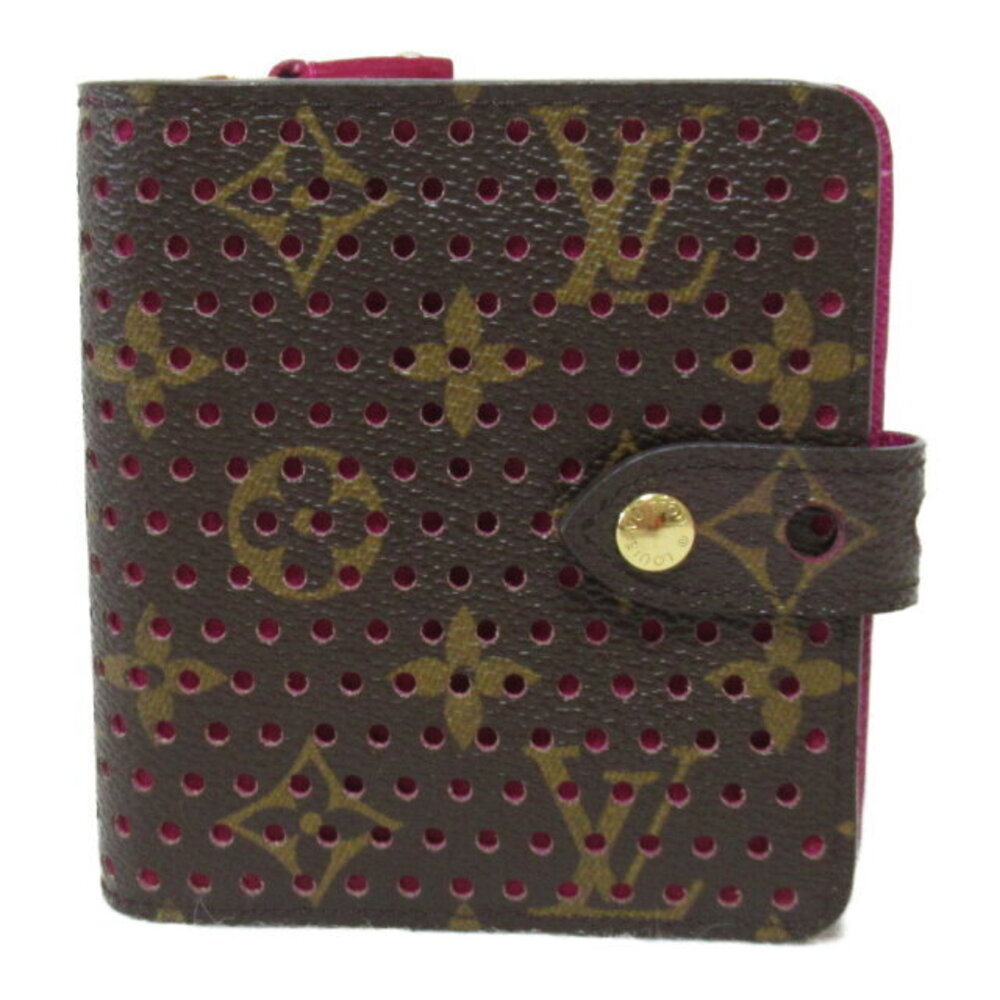 Louis Vuitton Compact Zip Round Wallet Canvas Brown